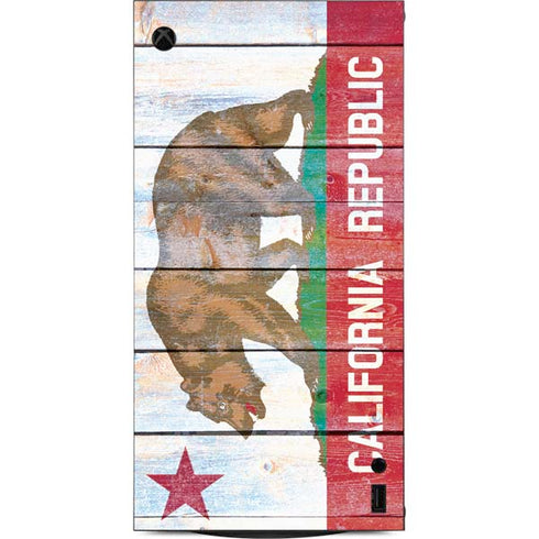 California Flag Light Wood XBox Series X Digital Edition Console Skin